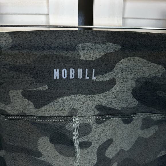 Nobull High Heather Crop Legging Green Carbon Camo Athletic Workout Pants Size M - Picture 7 of 12